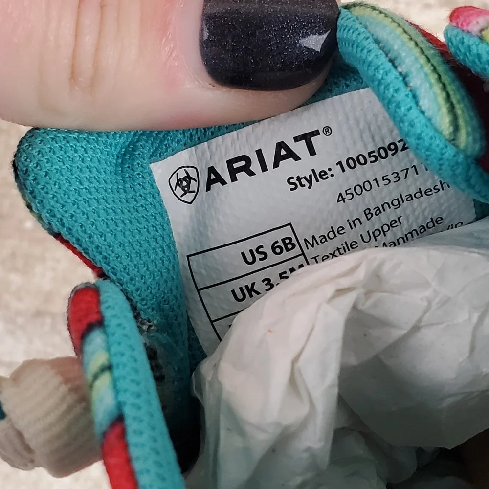Ariat Hilo Womens Casual Shoes Sz 6 B Multi Striking‎ Serape Comfort Sneakers